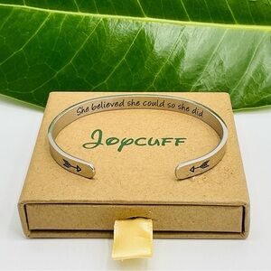 Joycuff Bracelet She Believed She Could So She Did Inspirational Jewelry Cuff